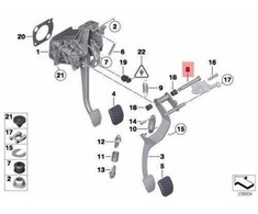 NAUJAS OEM BMW E60 E60N E61 E61N E63 E63N E64 sankabos pedalo kaištis 35306761029
