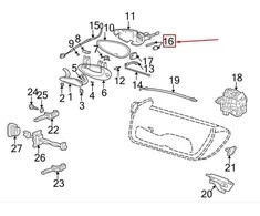 NAUJAS OEM PORSCHE BOXSTER 986 TUŠTAS RAKTAS 99653853100 ORIGINALUS