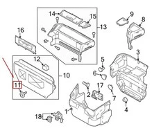 NAUJAS OEM PORSCHE CAYMAN 987 BAGAŽINĖS APDAILOS SKYDO SPAUSTUKAS 99755180300 ORIGINALUS