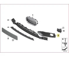 Naujas originalus BMW 1 serijos F20 F21 priekinis bamperis apatinis rūko grotelių dešinė 7371666 OEM