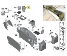 Naujas originalus BMW 2014-2016 i3 rūkalių peleninė rinkinys 9283149 OEM