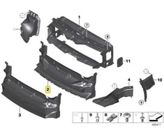 Naujas originalus BMW 4 serijos F32 F33 F36 radiatoriaus apatinis oro kanalas 7290609 OEM