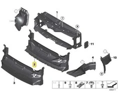 Naujas originalus BMW 4 serijos F32 F33 F36 radiatoriaus apatinis oro kanalas 7290609 OEM