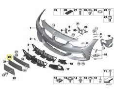 Naujas originalus BMW 4 serijos M Sport priekinis bamperio numerio laikiklis 8054576 OEM