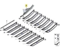 Naujas originalus BMW 5 G30 G31 F90 M5 galinis vidinis dešinės pusės dangtelio apdaila 7419696 OEM