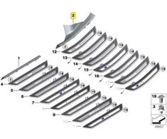 Naujas originalus BMW 5 G30 G31 F90 M5 galinis vidinis dešinės pusės dangtelio apdaila 7419696 OEM