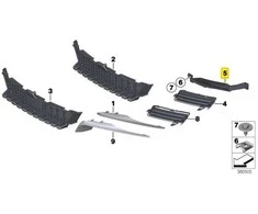 Naujas originalus BMW 6 serijos F12 F13 F06 priekinis bamperis kairysis rūko žibinto dangtelis 7235461