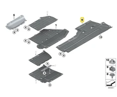 Naujas originalus BMW 7 serijos G11 dešinysis apatinis skydelis 7347030 OEM