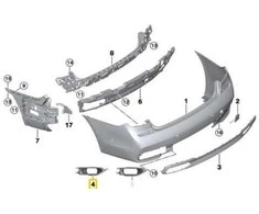 Naujas originalus BMW 7 serijos G11 G12 priekinis bamperio dangtis kairėje 8061185 OEM