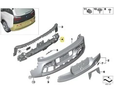 Naujas originalus BMW I3 Rex galinio bamperio apdailos dangtelio centrinis tvirtinimo laikiklis 7306903 OEM