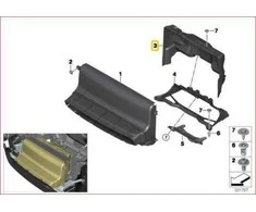 Naujas originalus BMW I3 serijos I01 2013-2018 priekinis centrinis oro kanalas 7255143 OEM