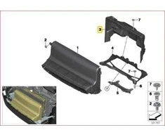 Naujas originalus BMW I3 serijos I01 2013-2018 priekinis centrinis oro kanalas 7255143 OEM