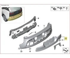 Naujas originalus BMW I3 serijos I01 galinis bamperio apatinis dangtis 7370664 OEM