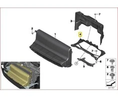 Naujas originalus BMW I3 serijos I01 oro kanalas centrinė apatinė dalis 7294627 OEM