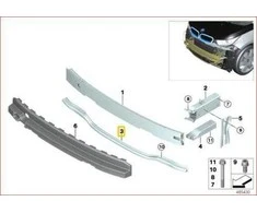 Naujas originalus BMW I3 serijos I01 priekinis apatinis laikiklis bamperis 7296853 OEM
