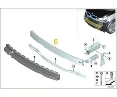 Naujas originalus BMW I3 serijos I01 priekinis viršutinis buferis 7296849 OEM