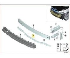 Naujas originalus BMW I3 serijos I01 priekinis apatinis laikiklis bamperis 7296853 OEM