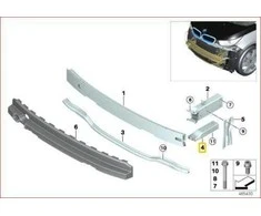 Naujas originalus BMW I3 serijos priekinis bamperis kairysis apatinis deformacijos elemento laikiklis