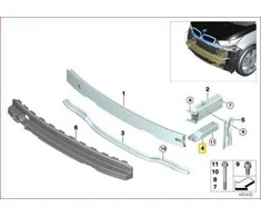 Naujas originalus BMW I3 serijos priekinis bamperis kairysis apatinis deformacijos elemento laikiklis