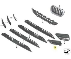 Naujas originalus BMW X4 F26 X-Line priekinis šoninis kairysis grotelių 7348109 OEM