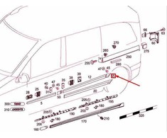 NAUJAS ORIGINALUS MERCEDES BENZ VITO W639 GALINIS PANELE MOLDING TRIM PARUOŠTAS DEŠINIAI O/S
