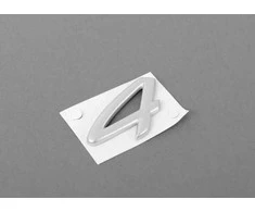 Naujas originalus Porsche 911 997 04-12 C4 C4S '4' užrašas sidabrinė decal 99755924101 OEM