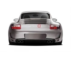 Naujas originalus Porsche 911 997 04-12 C4 C4S '4' užrašas sidabrinė decal 99755924101 OEM