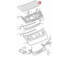 Naujas originalus PORSCHE 911 997 2-os kartos 09-12 galinis spoilerio viršutinė dalis 99751224103 OEM