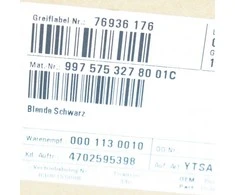 Naujas originalus Porsche 911 Turbo 07-09 priekinis viršutinis bamperio oro groteles 9975753278001C