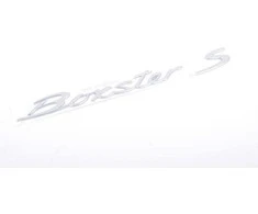 Naujas originalus Porsche Boxster S logotipas emblema satino sidabro OEM 98755903700
