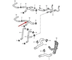 Naujas originalus PORSCHE Cayman Boxster siurblių žarnų aušinimo žarna OEM 99610622217