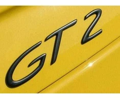 Naujas originalus Porsche \"GT2\" dangčio emblemų logotipas + garantija