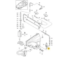 NAUJAS ORIGINALUS PORSCHE LANGŲ VALYMO PUMPAVIMO SISTEMOS ŽARNOS VAMZDELIO SANDARUMO GUMOS