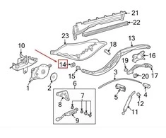 Naujas originalus "Porsche" sulankstomo viršaus kreipiklis 98656157701 / 986-561-577-01 OEM