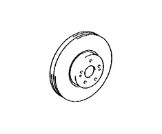 Naujas originalus Toyota stabdžių priekinis rotorius 435120E030 / 43512-0E030 OEM
