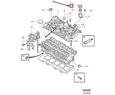 Naujas originalus variklio alyvos užpildymo dangtelis 30677494 Volvo