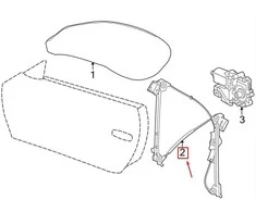 NAUJAS PORSCHE BOXSTER 987 PRIEKINIS DEŠINIS LANGO REGULIATORIUS 98754207600 ORIGINALUS