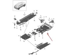 NAUJAS PORSCHE MACAN 95B PRIEKINIS APATINIS KORPUSAS 95B863821 ORIGINALUS