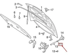NAUJAS VOLVO S40 MK1 KAPOTO ATIDARYMO KABELIS 30883400 ORIGINALUS