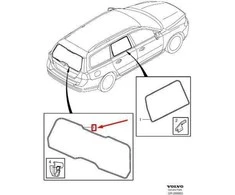 NAUJAS VOLVO XC70 MK2 KROVINIŲ ZONOS SAULĖS ŠALMAI RINKINYS 31399212 ORIGINALUS