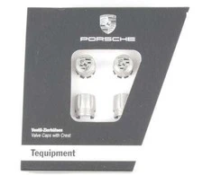Nauji originalūs Porsche spalvos sidabriniai kreivieji vožtuvų dulkės dangteliai TPMS 99104460268