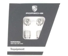 Nauji originalūs Porsche spalvos sidabriniai kreivieji vožtuvų dulkės dangteliai TPMS 99104460268