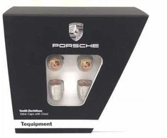 Nauji originalūs Porsche spalvos sidabriniai kreivieji vožtuvų dulkės dangteliai TPMS 99104460269