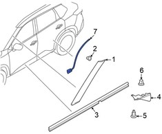 Nissan Rogue 2021-2024 Nissan 828386RA0B Galinės dešinės ratų arkos apdailos sandariklis