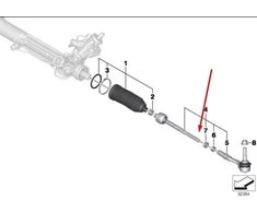 OEM BMW 3 E90 VAIRO STABDŽIŲ DEŠINĖ TIE ROD 32106793622 6793622 ORIGINALUS