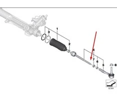OEM BMW 3 E90 VAIRO STABDŽIŲ DEŠINĖ TIE ROD 32106793622 6793622 ORIGINALUS