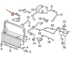 OEM JAGUAR F-PACE RADIATOR DEŠINIS VIRŠUTINIS LAIKIKLIS T4A3487 ORIGINALUS