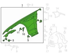 OEM JAGUAR XE X760 PRIEKINE DEŠINĖ KAPOTAS T4N2636 ORIGINALI