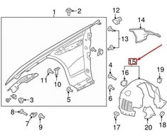 OEM JAGUAR XE X760 PRIEKINIŲ KAIRĖS RATŲ ARKOS DANGTIS T4N26175 ORIGINALI