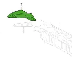 OEM JAGUAR XF X250 GALINIS DEŠINIS ŽIBINTO PANELE C2Z2539 ORIGINALI